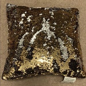 Gold and silver sequin pillow!